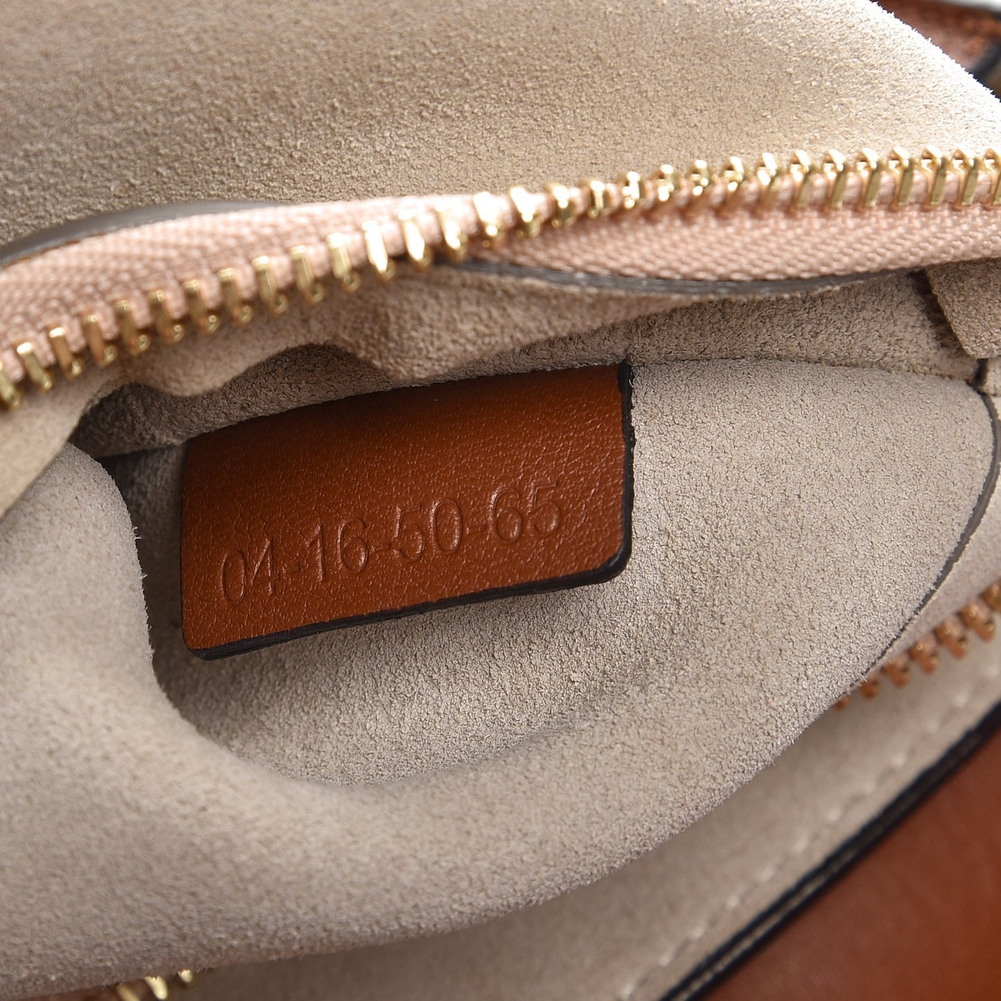 Suede Calfskin Patchwork Medium Faye Shoulder Bag Tobacco