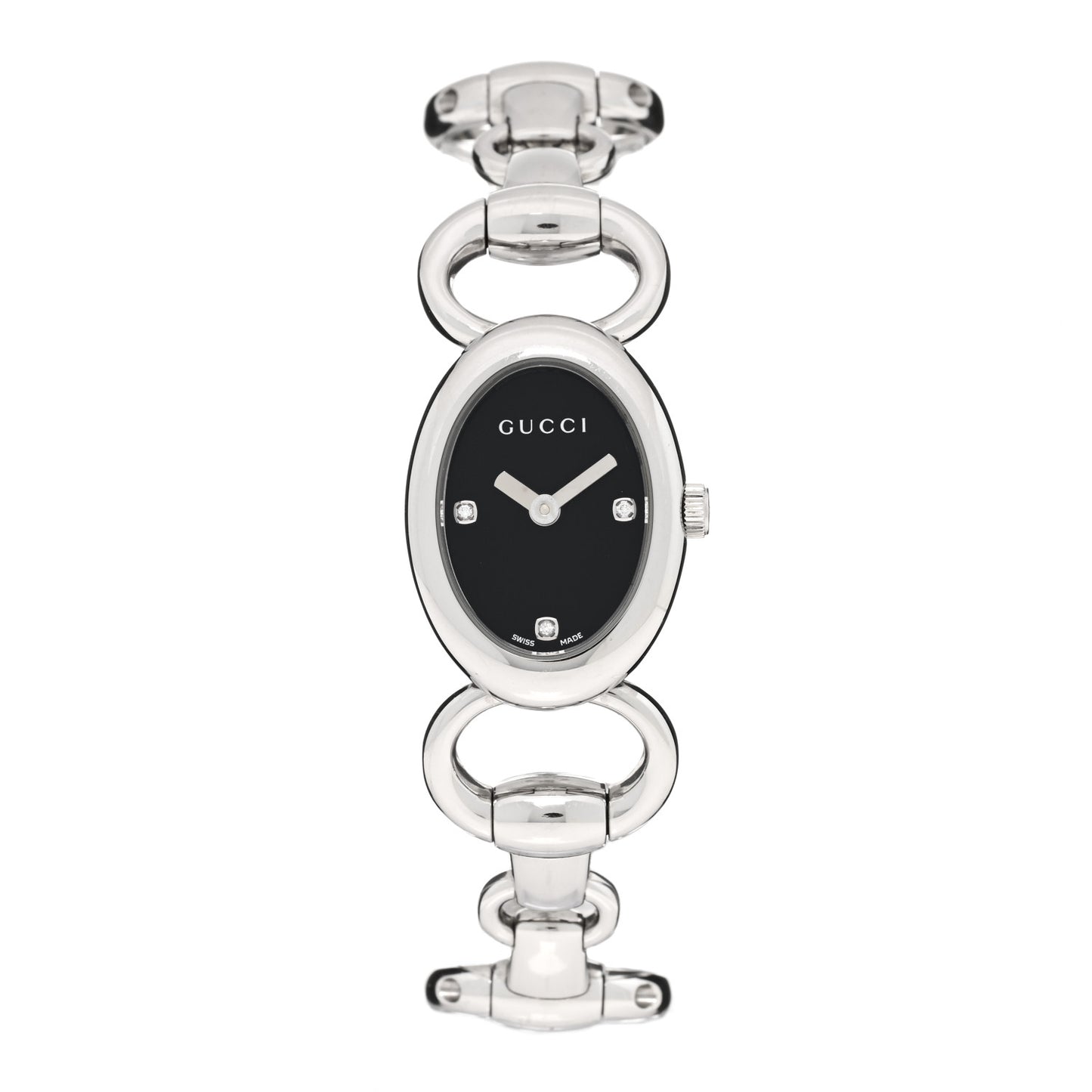Stainless Steel Diamond 20mm Tornabuoni Quartz Watch Black
