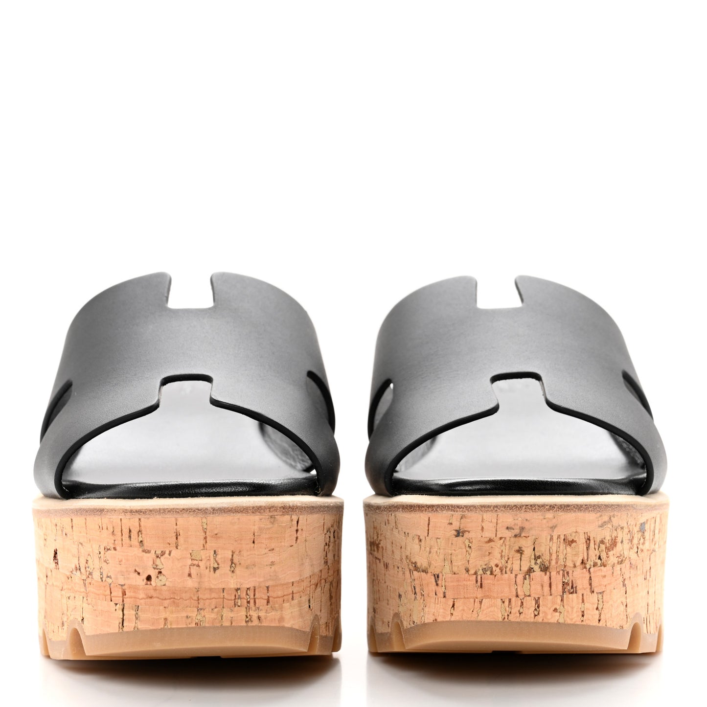 Calfskin Cork Eze 30 Sandals 36 Black