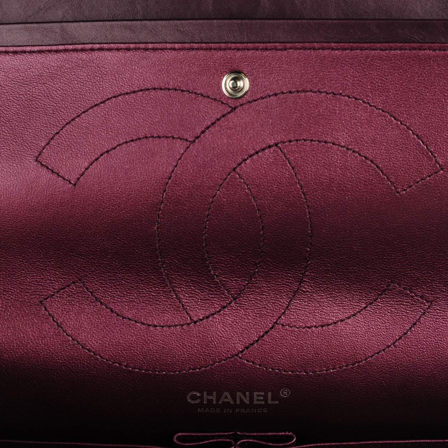 Chanel Metallic Aged Calfskin Quilted 2.55 Reissue 227 Flap Plum 7 of 8
