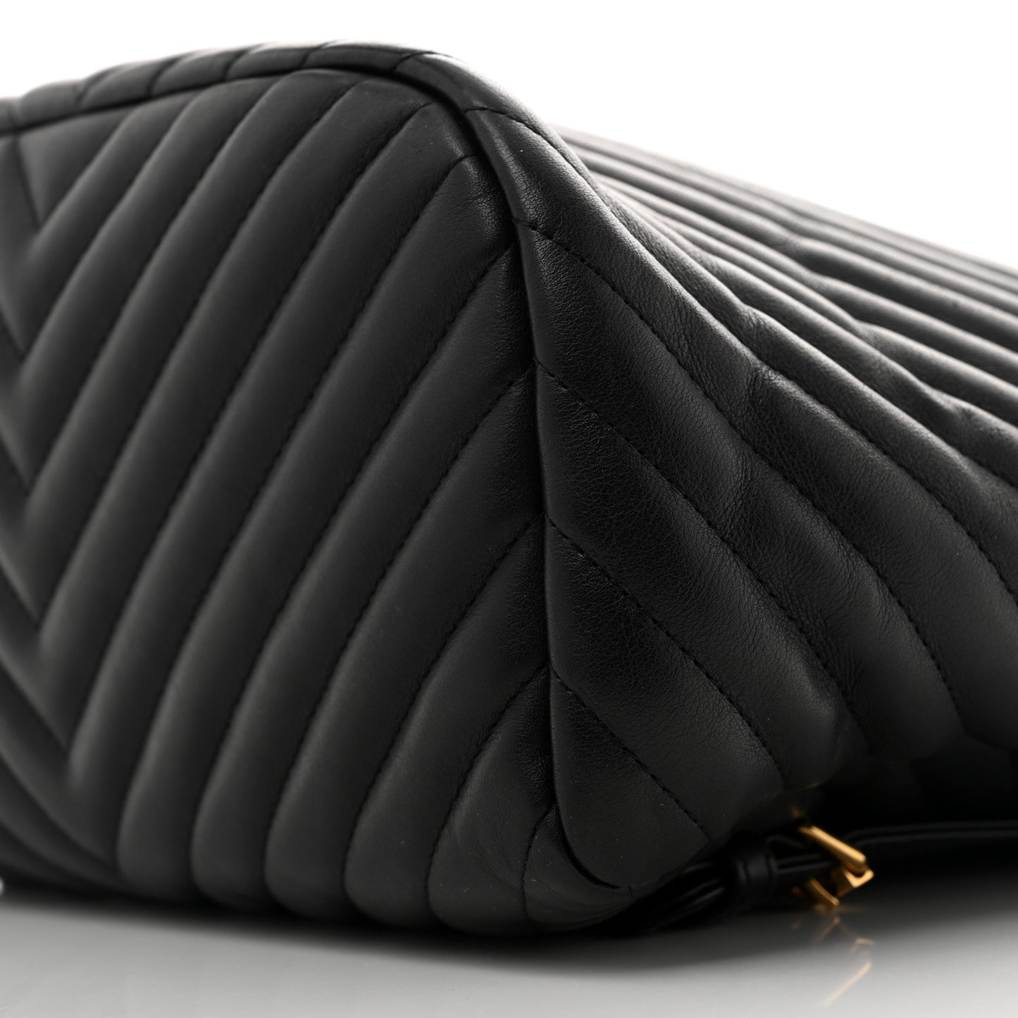 Calfskin Chevron Quilted Large Urban Spirit Backpack Black