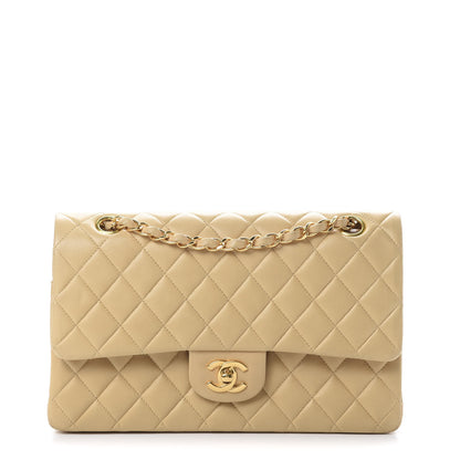 Chanel Lambskin Quilted Medium Double Flap Beige 1 of 16