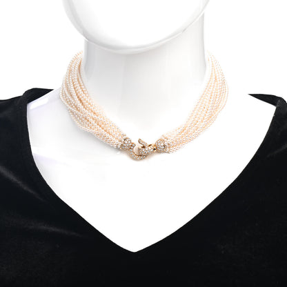 Cartier 18K Yellow Gold Diamond Pearl Collier Torsade Necklace 2 of 4