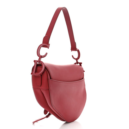 Christian Dior Ultra Matte Calfskin Saddle Bag Red 3 of 12