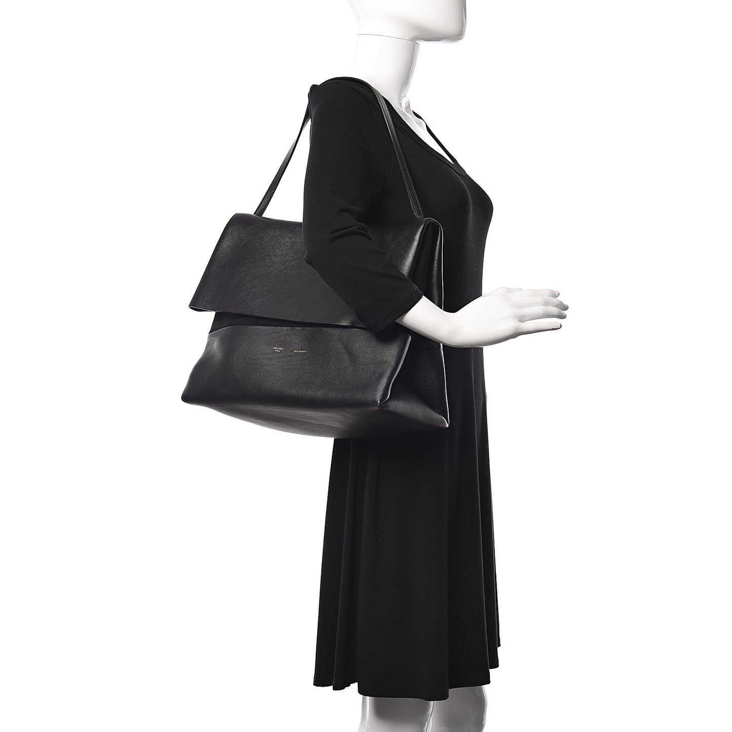 Calfskin All Soft Shoulder Bag Black