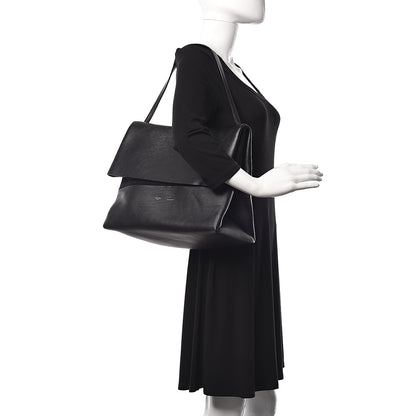 Celine Calfskin All Soft Shoulder Bag Black 2 of 7