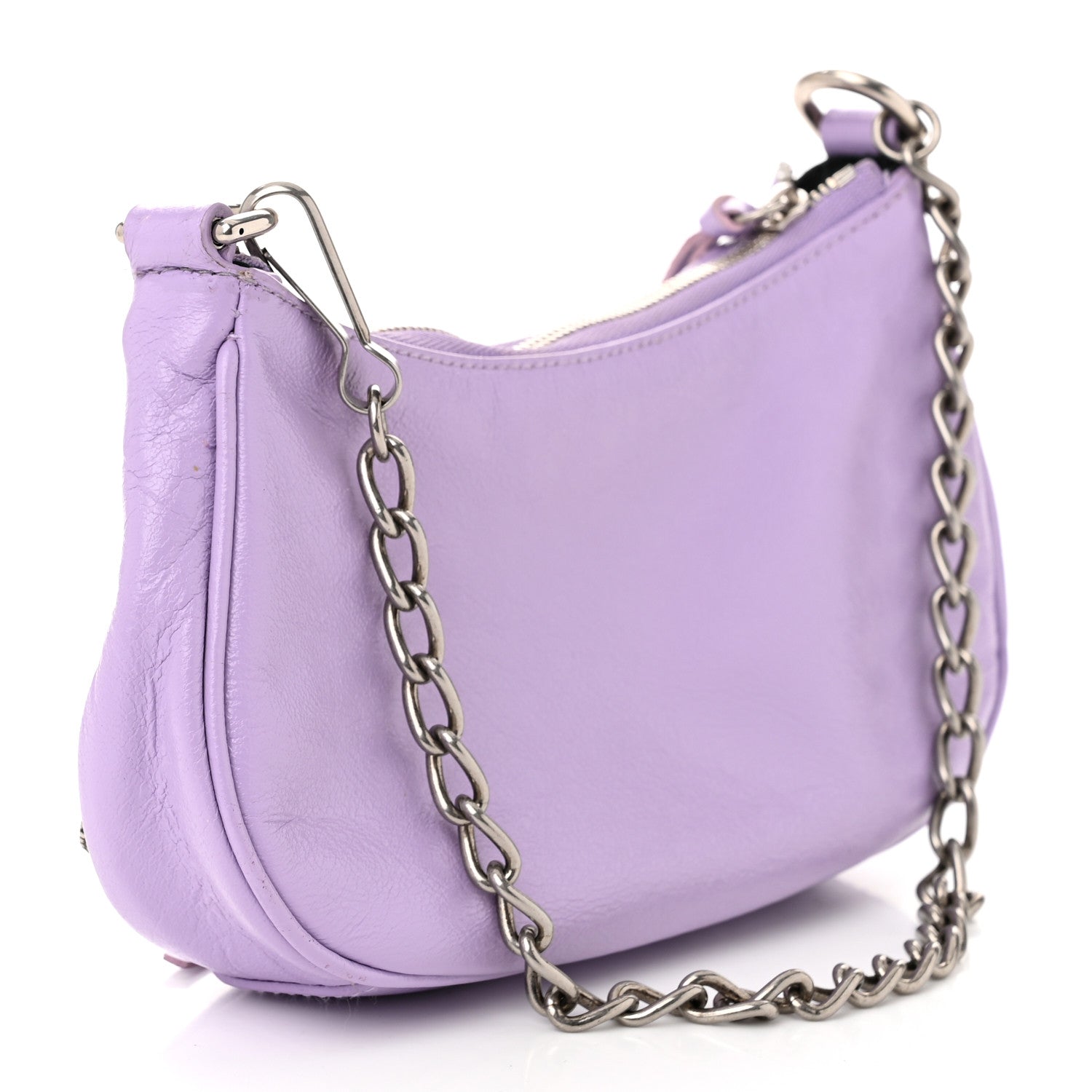 Balenciaga Agneau Arena Le Cagole Mini Purse With Chain Lilac 3 of 11