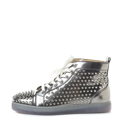 Christian Louboutin Specchio Mens Louis Spikes Flat Sneakers 41 Silver 1 of 8