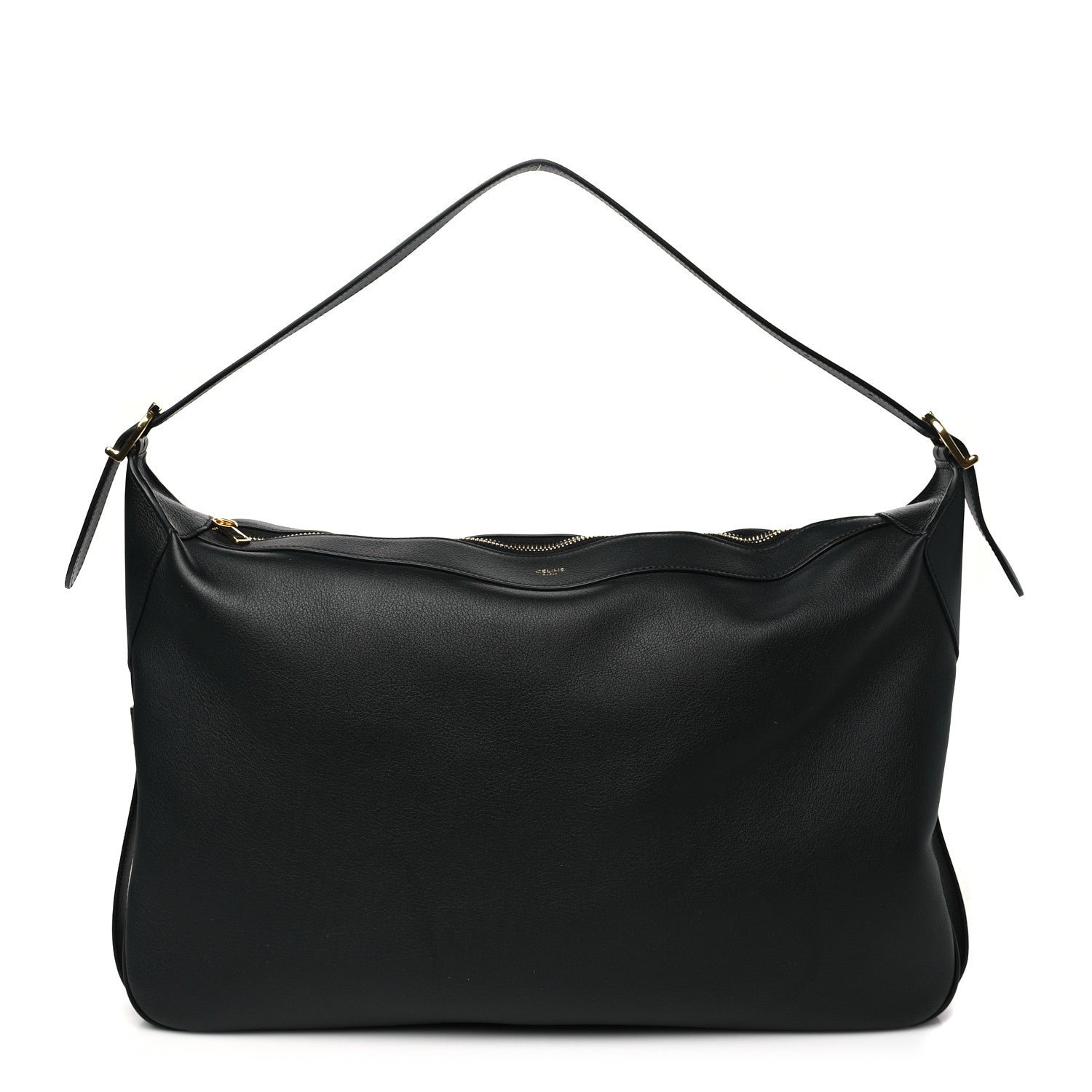 Celine Supple Calfskin Large Romy Shoulder Bag Black 1 of 11