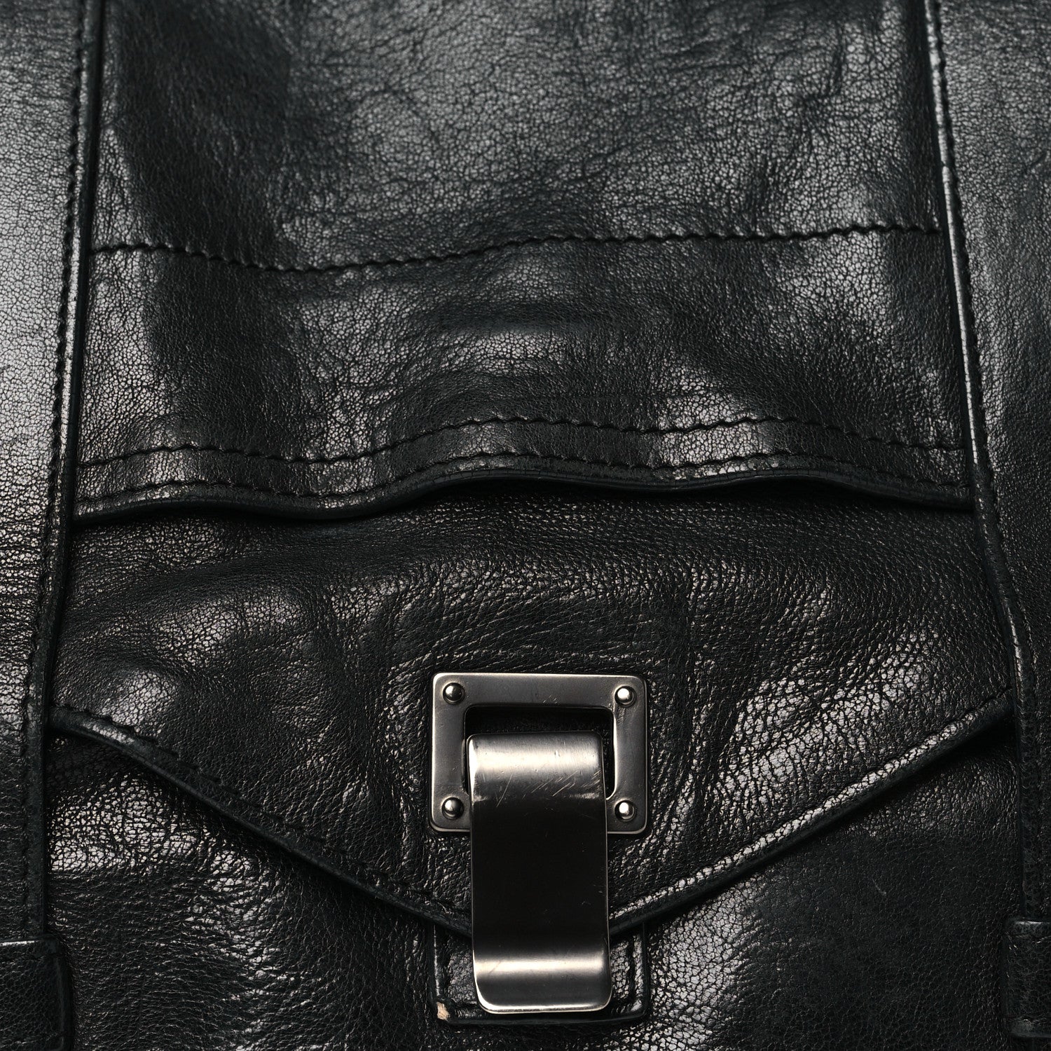 Proenza Schouler Lambskin Medium PS1 Plus Zip Satchel Black 7 of 16