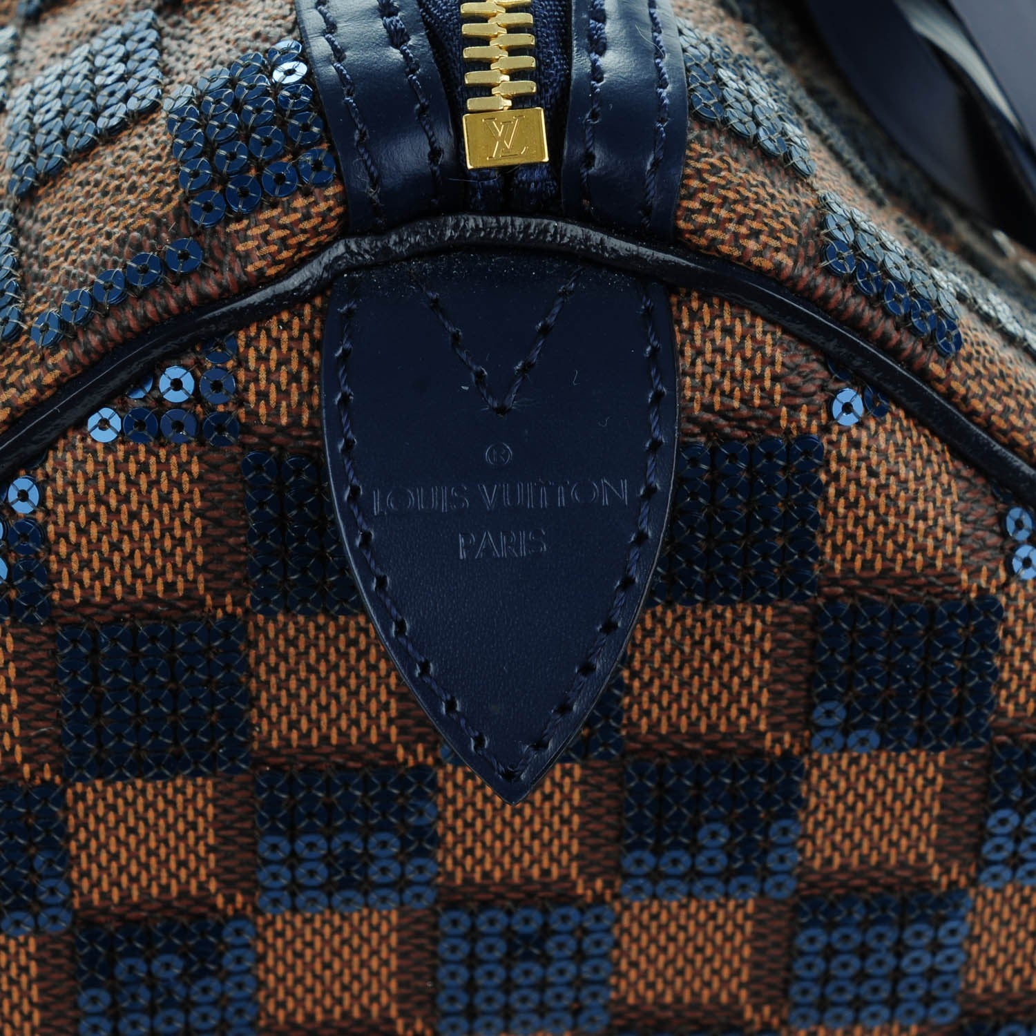 Louis Vuitton Damier Paillettes Speedy 30 Blue 6 of 8