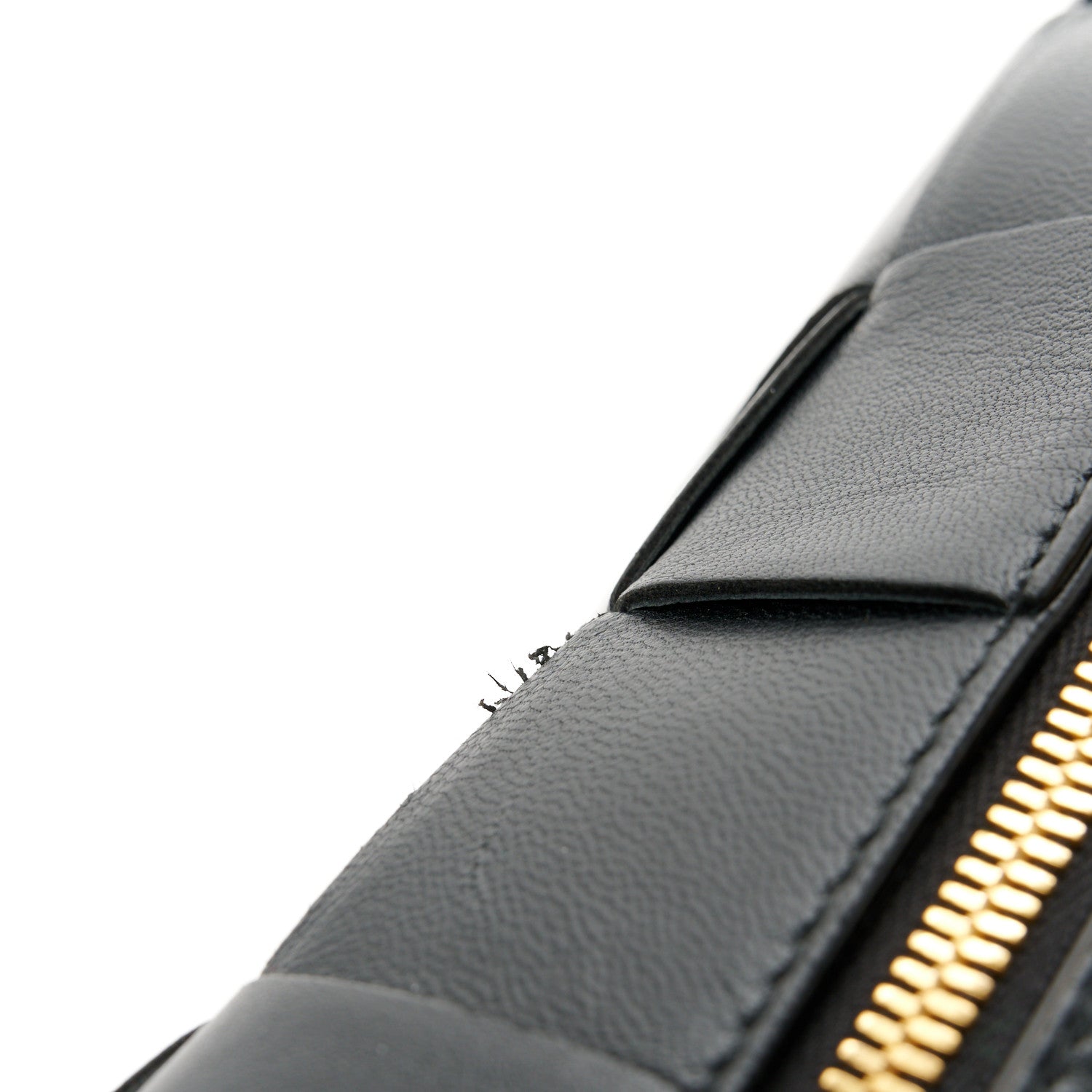 Bottega Veneta Lambskin Maxi Intrecciato Brick Cassette Bag Black 12 of 12