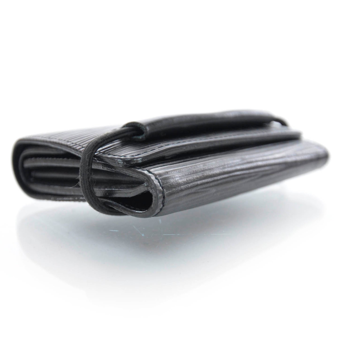 Epi Porte-Monnaie Elastique Wallet Black