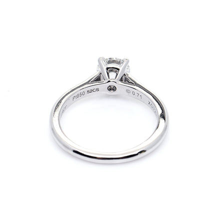 Cartier Platinum Diamond .71ct Solitaire 1895 Engagement Ring 52 6 5 of 10