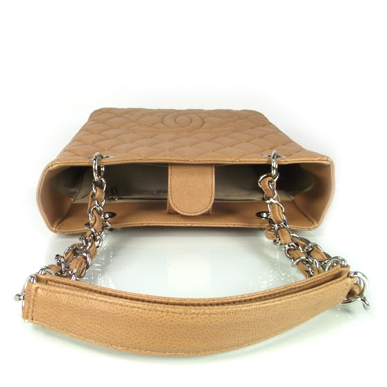 Chanel Caviar Petit Shopping Tote PST Beige 5 of 8