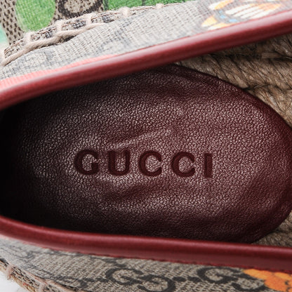 Gucci GG Supreme Monogram Tian Womens Espadrilles 40 Beige Multicolor Red 7 of 8
