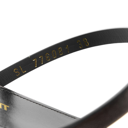 Saint Laurent Calfskin Cassandra Monogram Sandals 38 Metal Walnut 9 of 10