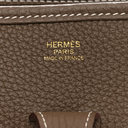 Hermes Taurillon Clemence Evelyne III PM Etoupe 6 of 10
