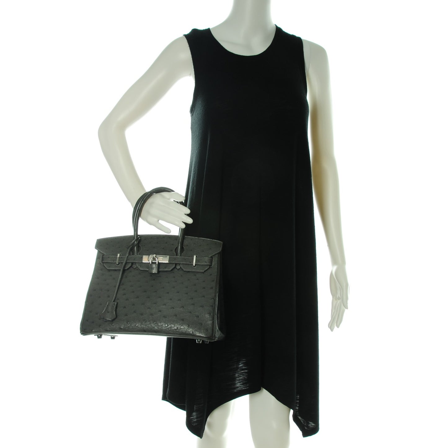 Ostrich Birkin 30 Graphite