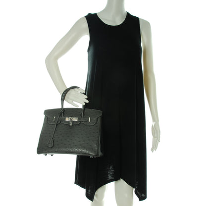 Hermes Ostrich Birkin 30 Graphite 2 of 27
