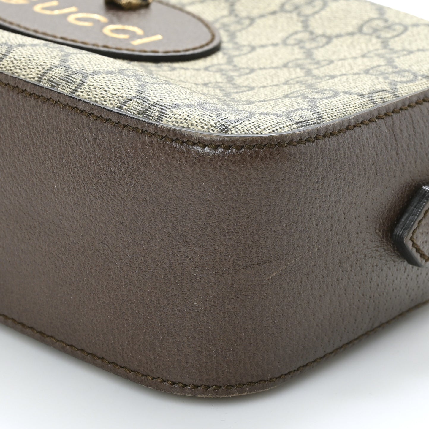 GG Supreme Monogram Web Neo Vintage Shoulder Bag Beige New Acero Crop