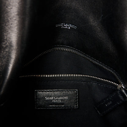 Saint Laurent Lambskin Quilted Small Loulou Puffer Monogram Chain Satchel Black 6 of 11