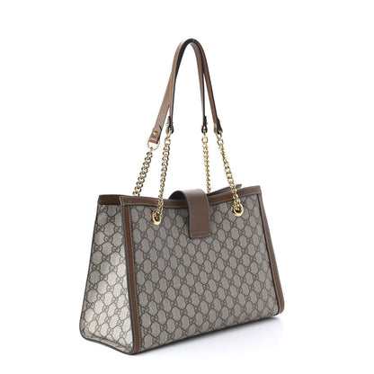 Gucci GG Supreme Monogram Medium Padlock Tote Beige Cuir 3 of 10