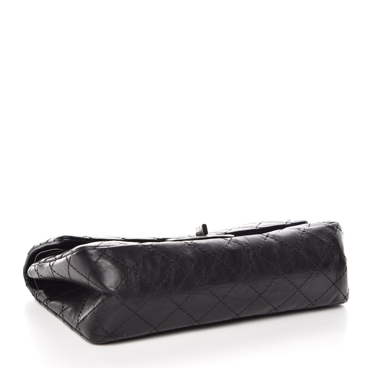 Aged Calfskin Quilted 2.55 Reissue 225 Flap Black