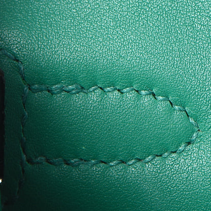 Hermes Swift Kelly Cut Clutch Pochette Vert Vertigo 14 of 26