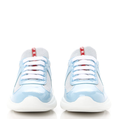 Prada Patent America's Cup Patchwork Sneakers 35 Celeste 2 of 9