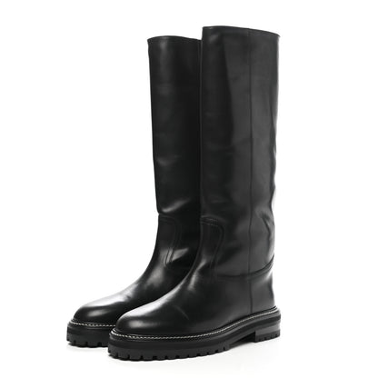 Jimmy Choo Soft Calfskin Yomi Flat Knee High Boots 39.5 Black 3 of 12