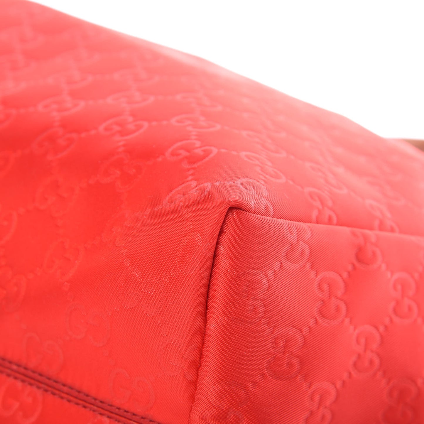 Nylon Monogram Medium Tote Red