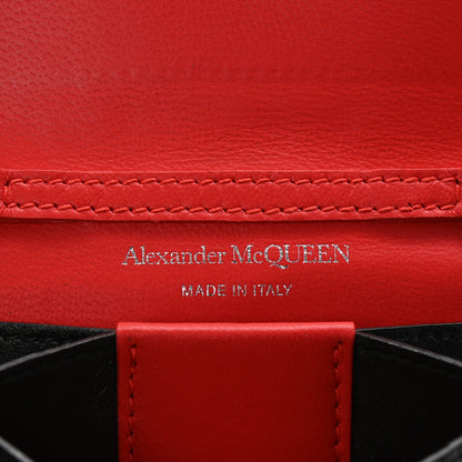 Alexander McQueen Nappa Graffiti Quilted Graffiti Skull Card Holder on Chain Black White 6 of 13