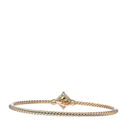 David Yurman 18K Yellow Gold Chrysoprase Diamond Chatelaine Bracelet 4 of 5