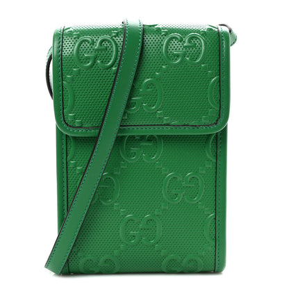 Gucci Calfskin GG Tennis Embossed Mini Crossbody Bag New Shamarock 1 of 8