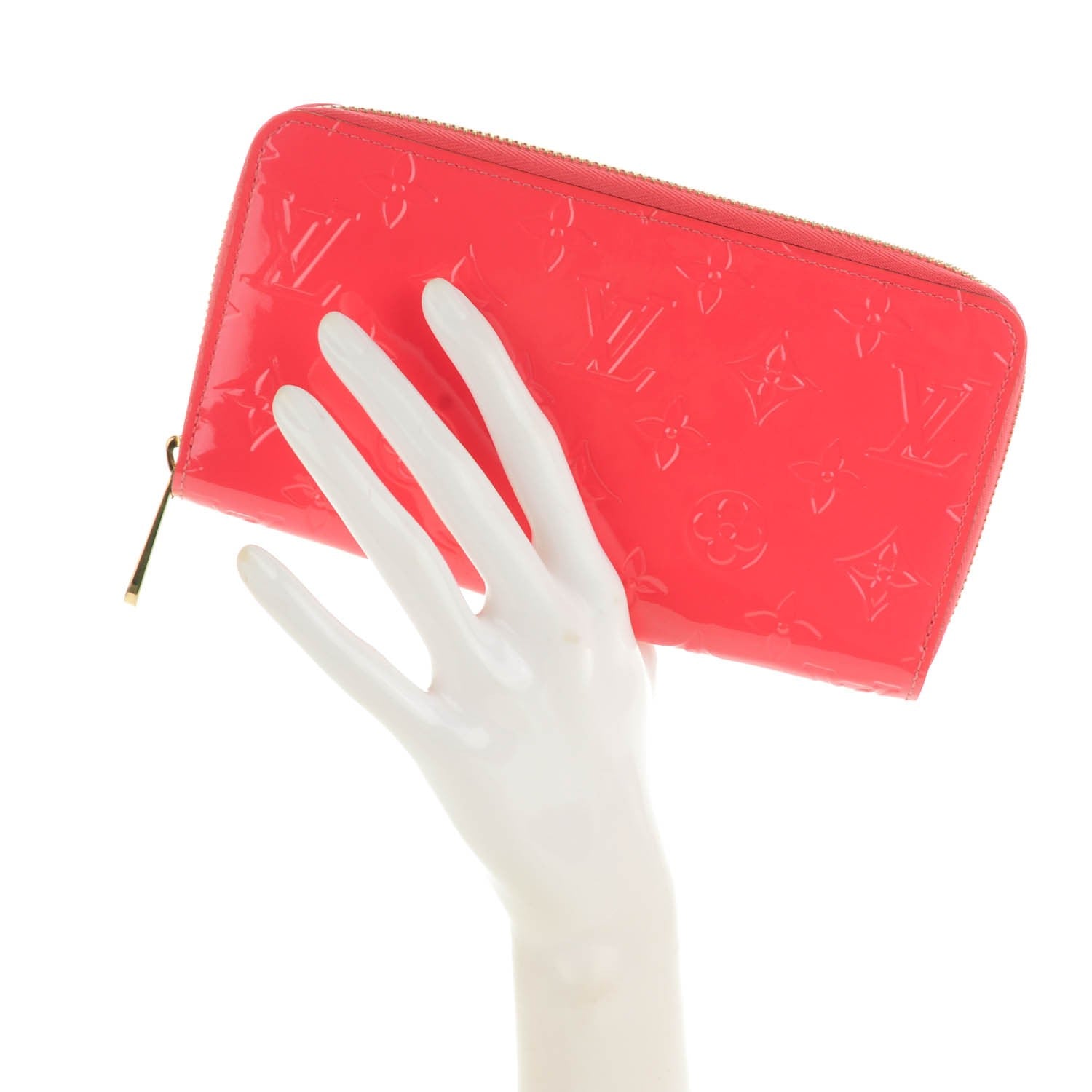 Louis Vuitton Vernis Zippy Wallet Rose Litchi 2 of 7