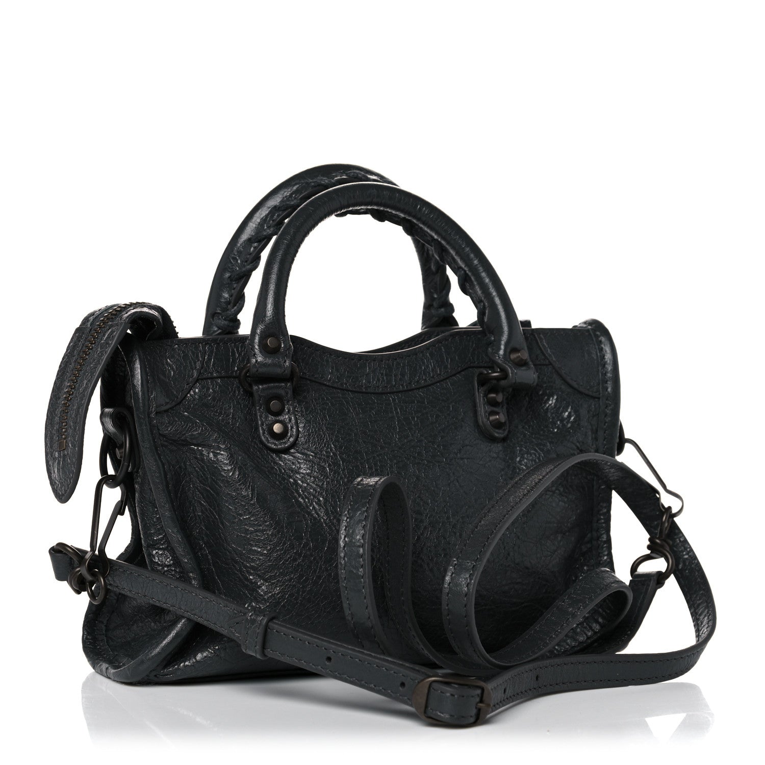Balenciaga Agneau Arena Classic Hardware Nano City Dark Grey 3 of 10