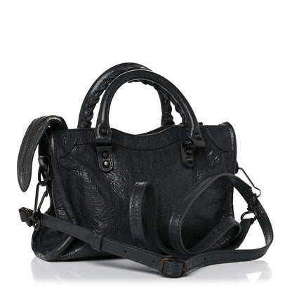 Balenciaga Agneau Arena Classic Hardware Nano City Dark Grey 3 of 10