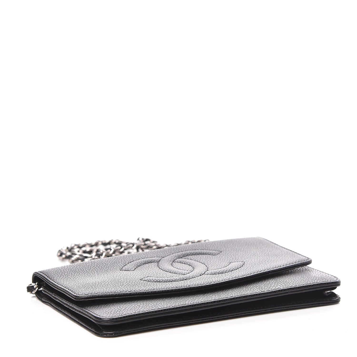 Chanel Caviar Timeless CC Wallet On Chain WOC Black 4 of 14