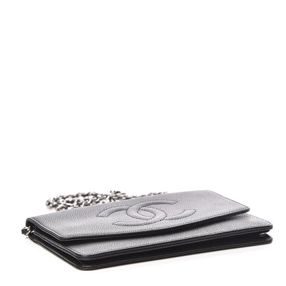 Chanel Caviar Timeless CC Wallet On Chain WOC Black 4 of 14