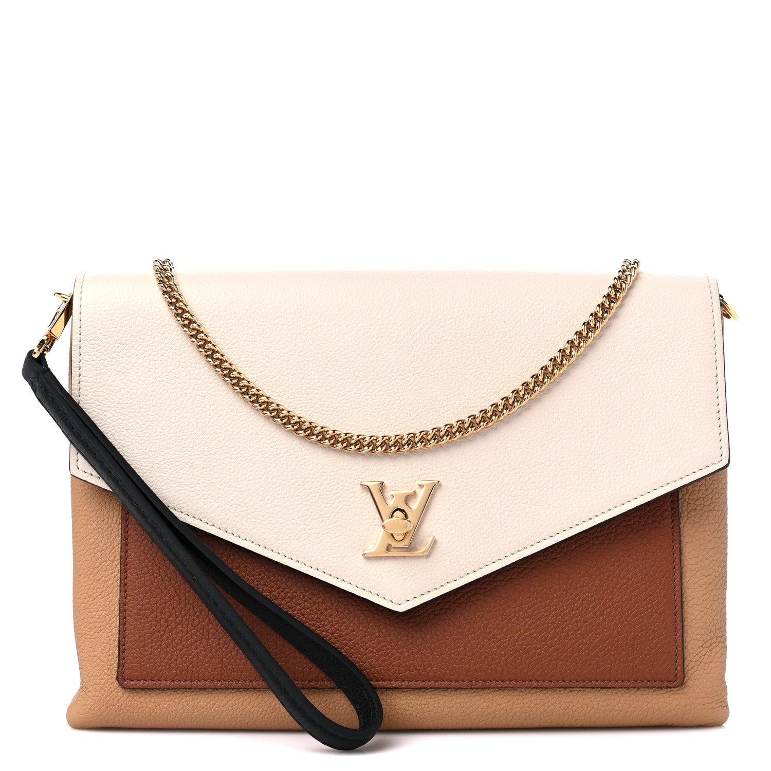 Louis Vuitton Soft Calfskin My Lockme Pochette Arizona Quartz Caramel 1 of 8