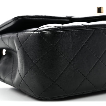 Chanel Lambskin Quilted Mini Rectangular Flap Black 24 of 28