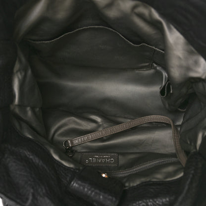 Chanel Distressed Lambskin Vintage Ligne Lady Braid Tote Black 5 of 10