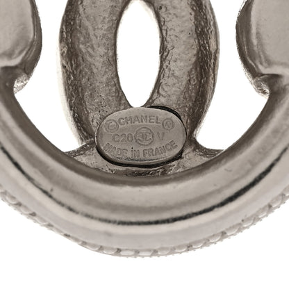 Chanel Metal Crystal CC Ring Silver 4 of 5