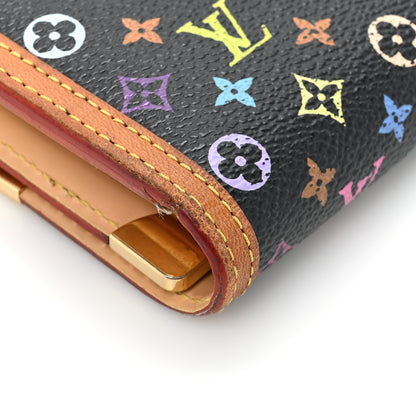 Louis Vuitton Monogram Multicolor Porte Tresor International Wallet Black 18 of 18