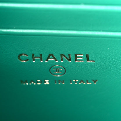 Chanel Caviar Quilted Double Chain Top Handle Flap With Chain Green 6 of 10