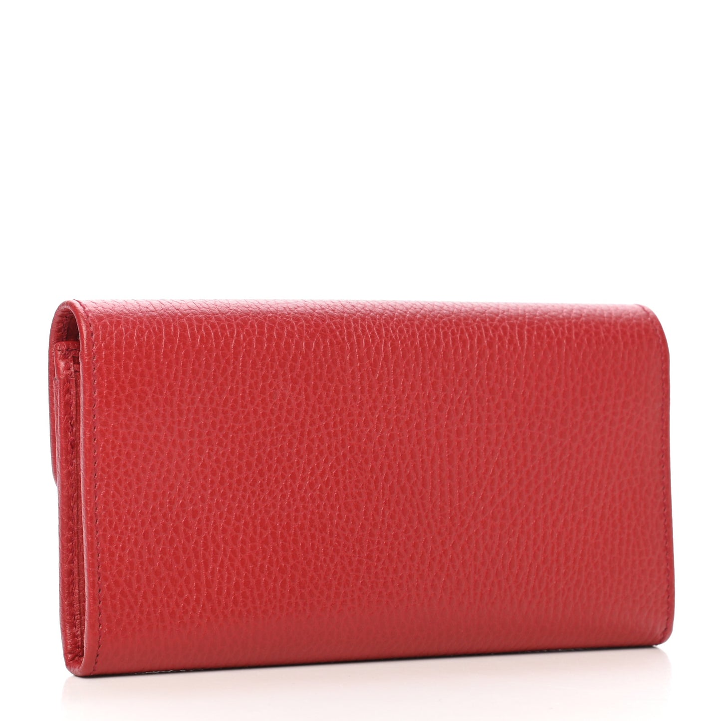 Calfskin Icon Continental Wallet Red