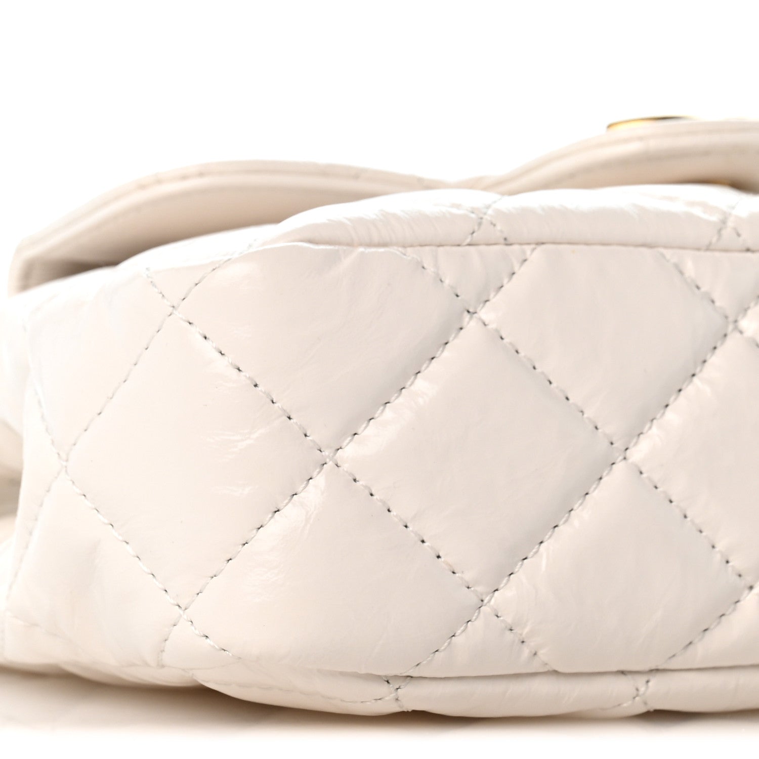 Chanel Shiny Crumpled Calfskin Quilted Small Wavy CC Hobo White 8 of 11