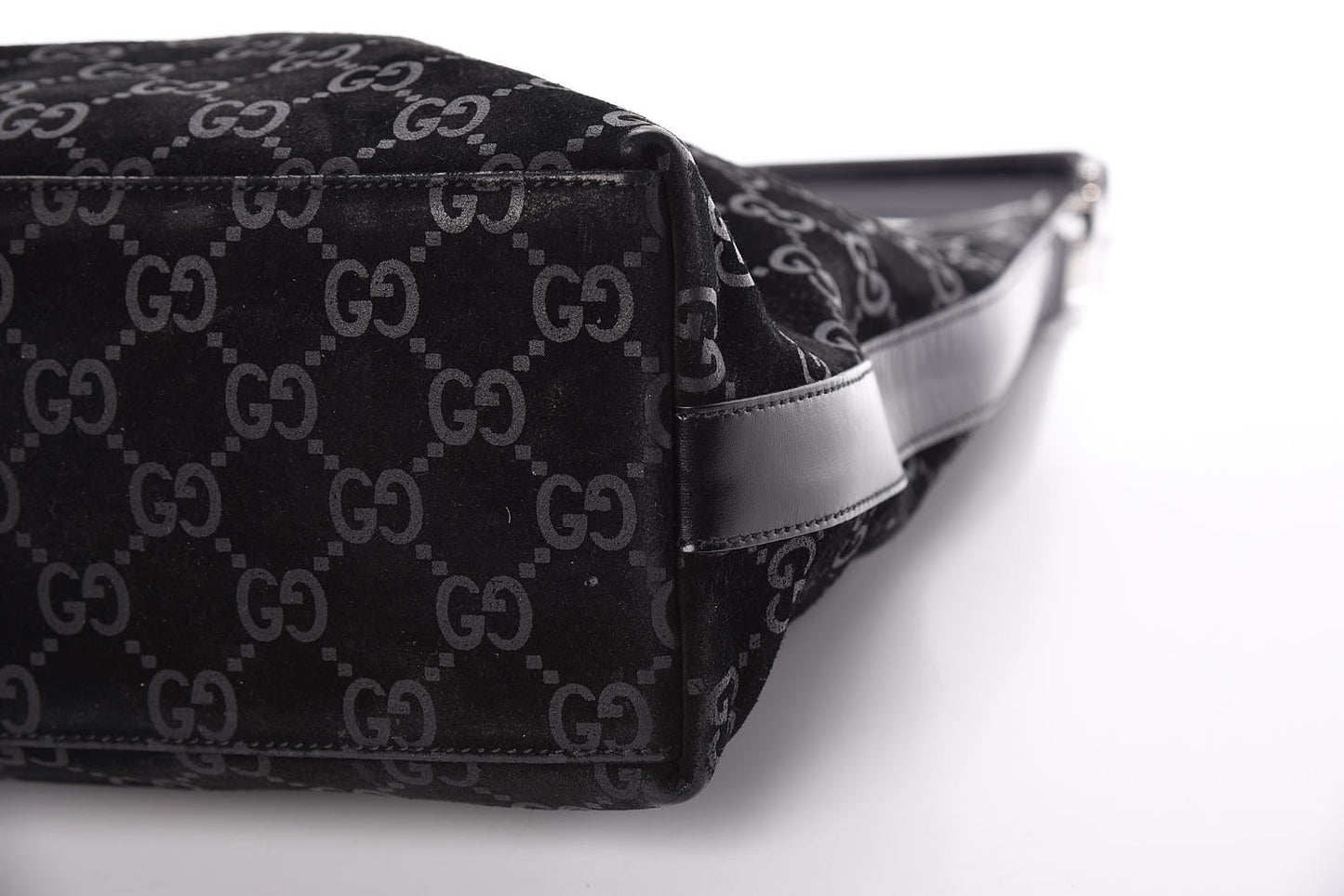 Suede Guccissima Small Hobo Black