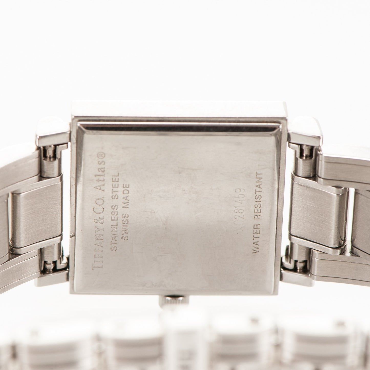 Stainless Steel 23mm Atlas Square Quartz Watch Black